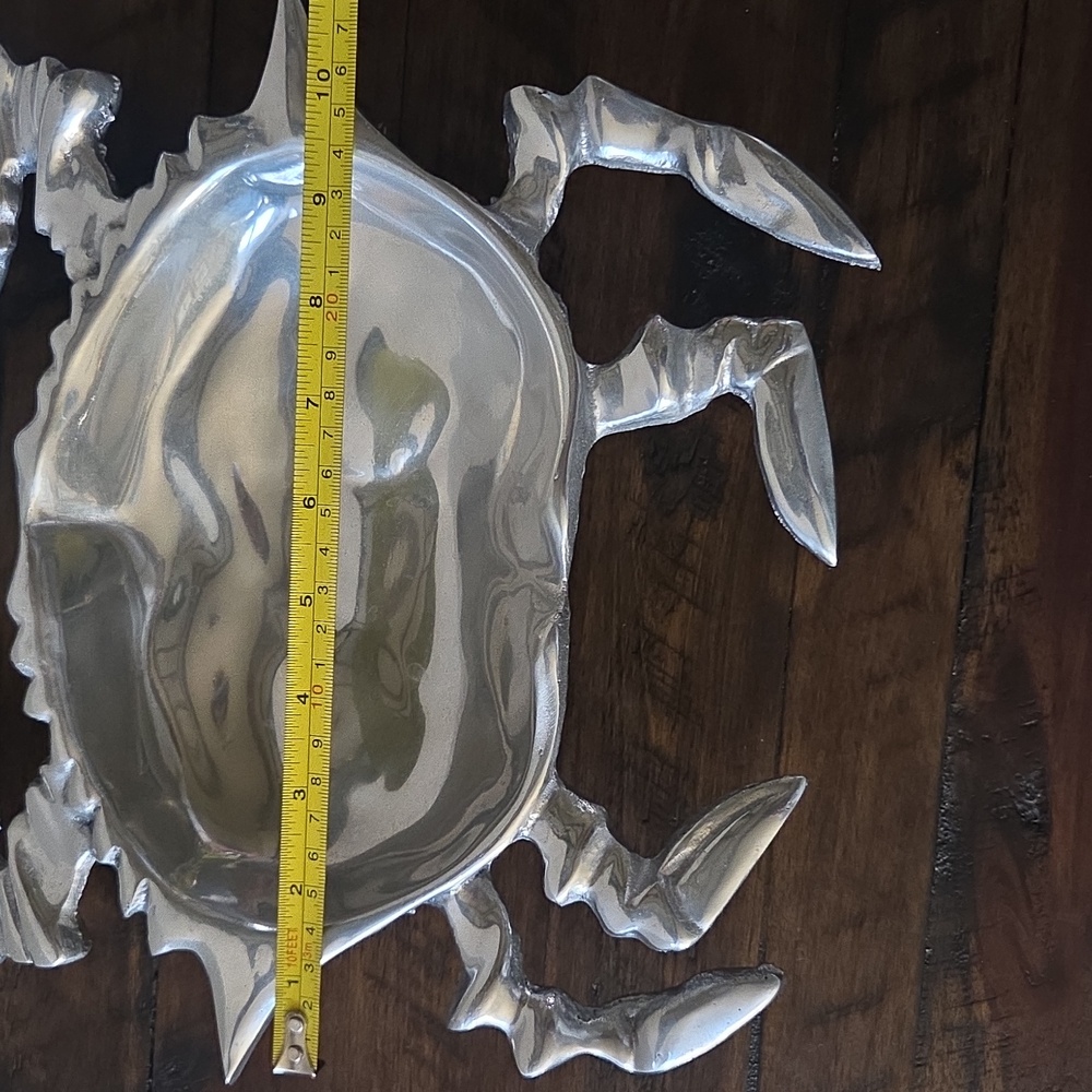 Beautiful Pewter Crab Appetizer Serving Dish. Great Condition!🦀 - Picture 5 of 6